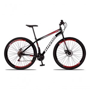 Bicicleta Bike Aço 21 Marchas Velocidades Aro 29 Preto E Vermelho