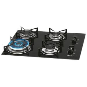 Fogão Cooktop Fischer 4 Queimadores TC Gás Mesa Vidro Bivolt