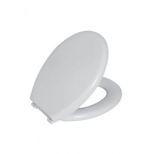 Assento Sanitário Oval Em Polietileno Almofadado Branco