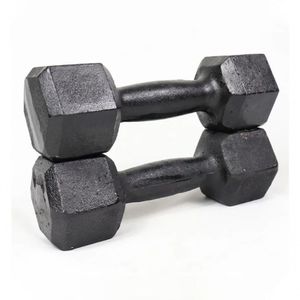 Halter Sextavado Pintado 10kg Preto
