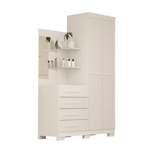 Guarda Roupa Solteiro Grécia 2 Portas 100% Mdf Linhamobília Branco Rosa Azul Lilás