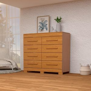 Cômoda Índia 08 Gavetas 100% Mdf Linhamobília Cinamomo