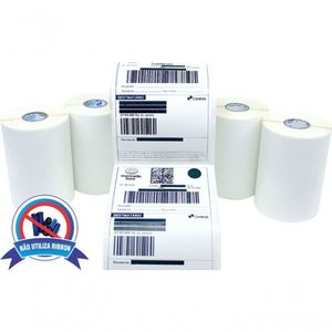 2 Rolos Etiqueta 10x15 Cm Térmica Serrilha Para Ecommerce