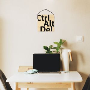 Quadro Frase Ctrl Alt Del