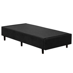 Cama Box Solteiro Suede Sereneprime Preto 88x188x40