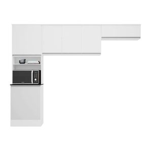 Cozinha Compacta Paris 6 Portas Poliman Móveis Branco