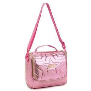 Lancheira Térmica Feminina Juvenil Metálico Estrela Just Rosa