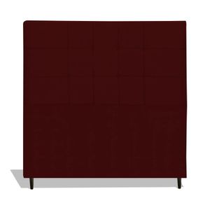 Cabeceira Estofada Box Casal Encosto Para Cama Maveric 144x126 Marsala