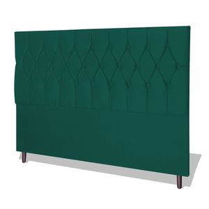 Cabeceira Estofada Box Casal Queen Size Encosto Para Cama Ram 1500 164x126 Cm Azul Tiffany