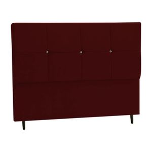 Cabeceira Estofada Box Casal Encosto Para Cama Civic 144x126 Marsala