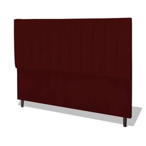 Cabeceira Estofada Box Casal Encosto Para Cama Corola 144x126 Marsala
