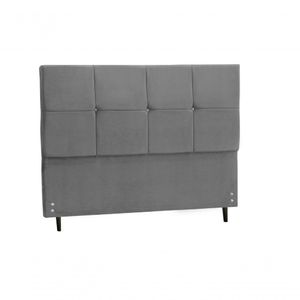 Cabeceira Casal 144 Cm New Civic Chumbo Para Cama Box Estofada -
