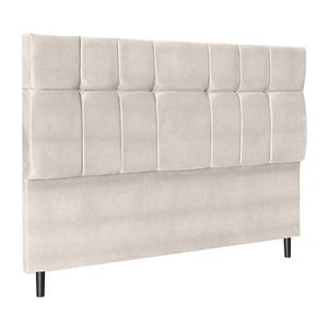 Cabeceira Audi X1 Bege Estofada Para Cama Box Casal 144cm Quarto Luxo