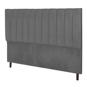 Cabeceira Corola Chumbo Estofada Para Cama Box Solteiro 94cm Quarto Luxo