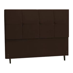 Cabeceira Casal 144 Cm New Civic Marrom Para Cama Box Estofada -