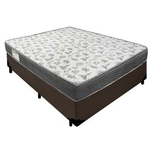 Cama Box Casal Sintético + Colchão De Espuma D33 - Sereneprime - 138cm Marrom