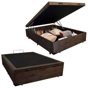 Cama Box Baú Viúva Sereneprime Suede Marrom 128x188x44