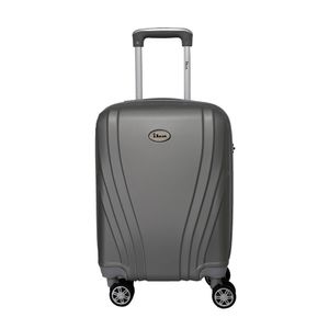 Mala De Bordo Pequena Para Viagem Em ABS Ika Vanguard Cadeado Integrado Rodas Duplas 360º Cinza P