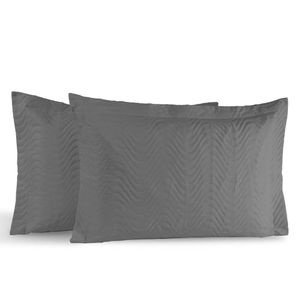 Kit Portas Travesseiros Gold Percal 200 Fios Algodão 50cm X 70cm 2 Peças - Grafite