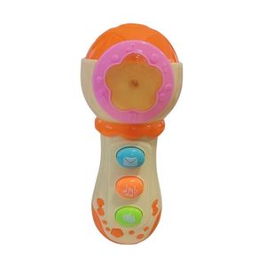 Microfone Infantil Musical Interativo - Unitoys Amarelo