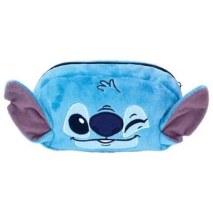 Estojo Simples Escolar Infantil Pelúcia Fluffy Zíper Stitch Dac