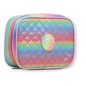 Estojo Box Degradê Glitter Grande Juvenil Tons Pastéis Neon Yepp