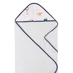 Toalha De Banho Baby Com Capuz Extra Macia 100% Algodão - Pequeno Navegante