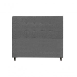 Cabeceira New Maveric Estofada Com Botão De Tecido Para Cama Box Solteiro 94cm Chumbo -