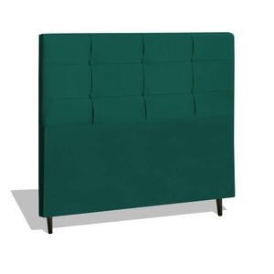 Cabeceira Estofada Box Casal Queen Size Encosto Para Cama Hylux 164x126 Cm Azul Tiffany