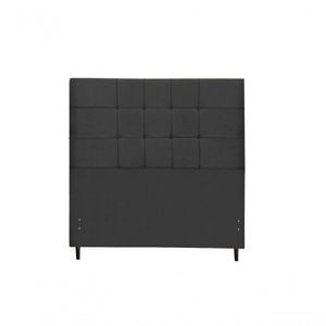 Cabeceira New Maveric Estofada Com Botão De Tecido Para Cama Box Casal 144cm Preto -