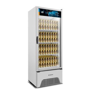Cervejeira Visa Cooler Expositor Vertical Porta Vidro 497 Litros Metalfrio Branca VN50AH