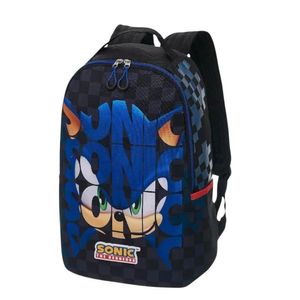 Mochila Costas Sonic Graphic Preta Infantil Escolar Pacific