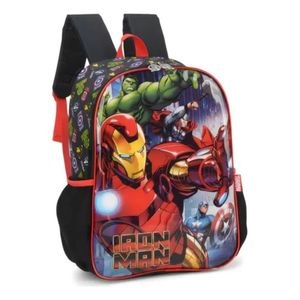 Mochila Costas Iron Man Heróis Marvel Infantil Escolar Luxcel