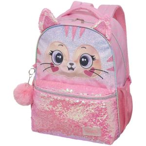 Mochila Costas Gatinho Pack Me Sweet Escolar Fox Rosa Pacific