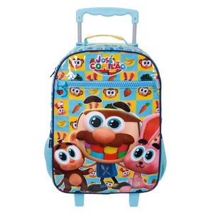 Mochila Rodinha Squeeze Infantil Escolar José Comilão Azul Dmw