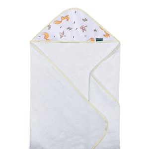 Toalha De Banho Baby Com Capuz Extra Macia 100% Algodão - Raposinha