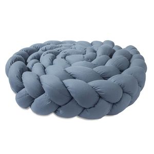 Trança Protetora Para Berço E Cama Percal 200 Fios Liso - Cinza Jeans