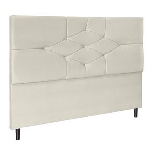 Cabeceira T Cross Bege Estofada Para Cama Box Casal King Size 195cm Quarto Luxo