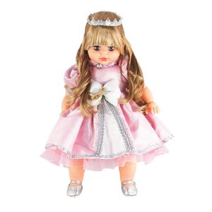 Boneca Addara Princesa Que Fala C/ Tiara 50cm Interativa