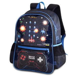 Mochila Costas Infantil Video Game Start Com Luzes Infantil Escolar Clio Style
