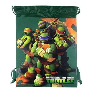 Mochila Tipo Saco Verde Tartarugas Ninja Infantil