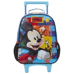 Mochila Rodinha Infantil Escolar Mickey Azul Xeryus 13260