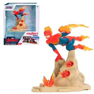 Boneco Capitã Marvel Figura De Vinil 15 Cm - Os Vingadores