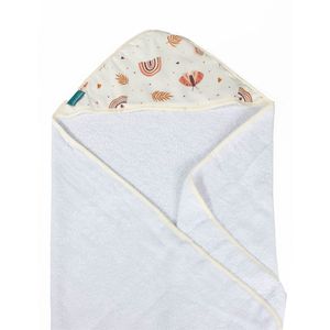 Toalha De Banho Baby Com Capuz Extra Macia 100% Algodão - Hippie Chic