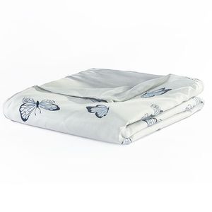 Capa Duvet Para Edredom Solteiro Essencialle Com Ziper 1 Peça - Borboletas Azuis