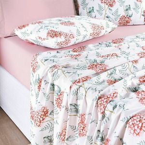 Jogo De Lençol King Cotton Select Estampado 200 Fios 4 Peças - Hortência