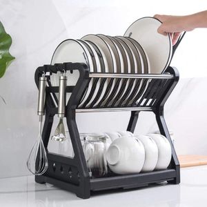 Escorredor De Louças Preto Plástico Abs Compacto Resistente