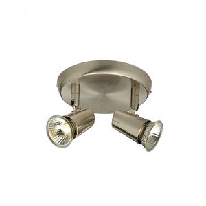 Spot New Short 2l Gu10 127v (lâmp. Inclusas) Acabamento Níquel 25ø X 16cm Voltagem 110v