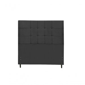 Cabeceira Casal Jbe Moveis Barcelona 144cm Cinza Para Cama Box 138cm Decoração Quarto Cor Preto
