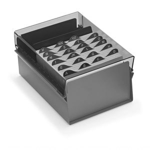 Fichario 4x6 Mesa Com Indice Abecedario Acrimet 922 Fume